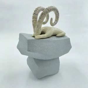 AYŞE ERGÜNER tarafından 2023 yılında 17x7x22 cm ölçülerinde Stoneware çamur, elle şekillendirme, 1240°C tekniği ile yapılmıştır.