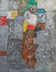 HAYATİ MİSMAN tarafından 2013 yılında 45x35 cm ölçülerinde Çinko kalıp tekniği ile yapılmıştır.