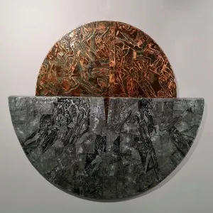 HAYATİ MİSMAN tarafından 2010 yılında 96x112 cm ölçülerinde Metal tekniği ile yapılmıştır.