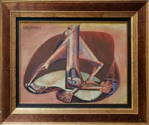 İBRAHİM BALABAN tarafından 1962 yılında 47x65 cm ölçülerinde Duraliye yağlı boya tekniği ile yapılmıştır.