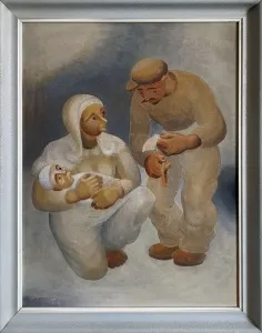 İBRAHİM BALABAN tarafından 1970 yılında 43x58 cm ölçülerinde Duralite marufle kartona yağlı boya tekniği ile yapılmıştır.