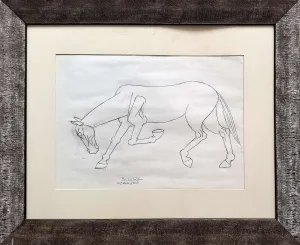 İBRAHİM BALABAN tarafından 2010 yılında 35x50 cm ölçülerinde Kağıt üzeri karakalem tekniği ile yapılmıştır.