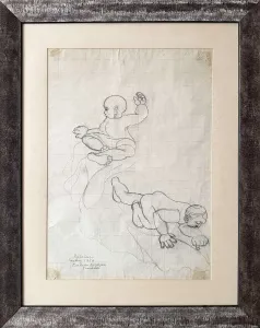 İBRAHİM BALABAN tarafından 1954 yılında 68x49 cm ölçülerinde Kağıt üzeri karakalem tekniği ile yapılmıştır.