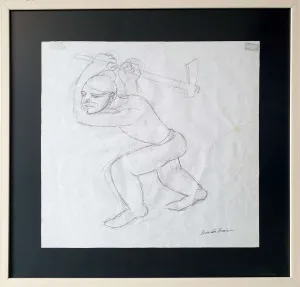 İBRAHİM BALABAN tarafından 2010 yılında 42x44 cm ölçülerinde Kağıt üzeri karakalem tekniği ile yapılmıştır.