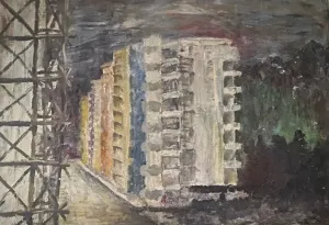 KENAN DEĞER tarafından 1990 yılında  66x96 cm ölçülerinde  Duralit üzeri yağlı boya tekniği ile yapılmıştır.