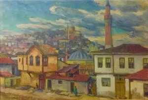 SAMİ LİM tarafından 40x55 cm ölçülerinde Duralit Üzeri Yağlı Boya tekniği ile yapılmıştır.