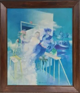 KAYIHAN KESKİNOK tarafından 1982 yılında  60x50 cm ölçülerinde  TÜYB tekniği ile yapılmıştır.