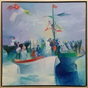 KAYIHAN KESKİNOK tarafından 1998 yılında  86x90 cm ölçülerinde  TÜYB tekniği ile yapılmıştır.