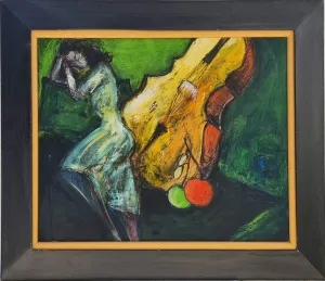 VEDAT HAZNECİ tarafından 1998 yılında  45x55 cm ölçülerinde  TÜYB tekniği ile yapılmıştır.