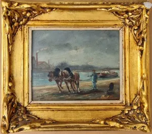 WILLIAM NIBLO tarafından 21x27 cm ölçülerinde Ahşap Üzeri Yağlı Boya tekniği ile yapılmıştır.