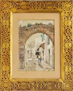 VICTOR GUILLAUME FULCONIS tarafından 30x21 cm ölçülerinde Kağıt üzeri sulu boya tekniği ile yapılmıştır.