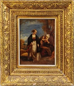 EUGÈNE LOUIS GABRIEL ISABEY tarafından 32x24 cm ölçülerinde Tuval üzeri yağlı boya tekniği ile yapılmıştır.