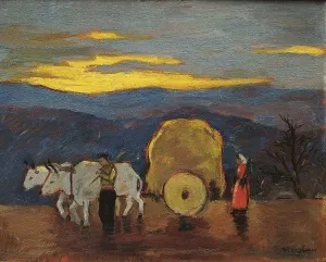 NURETTİN ERGÜVEN tarafından 34x42 cm ölçülerinde Tuval üzeri yağlı boya tekniği ile yapılmıştır.