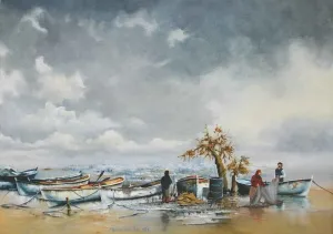 MEHMET EMİN ÖZER tarafından 2018 yılında 50x70 cm ölçülerinde Tuval üzeri yağlı boya tekniği ile yapılmıştır.