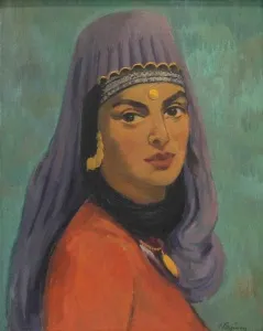 NURETTİN ERGÜVEN tarafından 46x38 cm ölçülerinde  tekniği ile yapılmıştır.