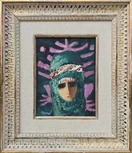 FİKRET OTYAM tarafından 1989 yılında 28x18 cm ölçülerinde Duralit Üzeri Yağlı Boya tekniği ile yapılmıştır.