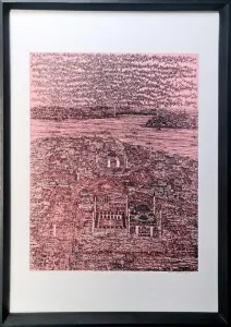 DEVRİM ERBİL tarafından 100x70 cm ölçülerinde Serigrafi tekniği ile yapılmıştır.