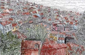 SÜMEYYE YUŞAN tarafından 2015 yılında  18x24 cm ölçülerinde  Kağıt üzeri sulu boya tekniği ile yapılmıştır.