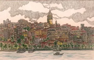 SÜMEYYE YUŞAN tarafından 2015 yılında  18x24 cm ölçülerinde  Kağıt üzeri sulu boya tekniği ile yapılmıştır.