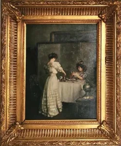 N. HENRY BINGHAM tarafından 40x30 cm ölçülerinde Ahşap panel üzeri yağlı boya tekniği ile yapılmıştır.