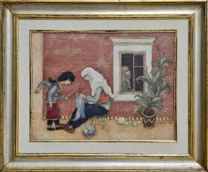 NURİ ABAÇ tarafından 35x45 cm ölçülerinde Tuval üzeri yağlı boya tekniği ile yapılmıştır.