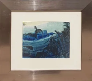 ABİDİN ELDEROĞLU tarafından 1968 yılında 18x23 cm ölçülerinde Kağıt üzeri sulu boya tekniği ile yapılmıştır.