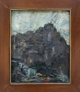 İBRAHİM SAFİ tarafından 1955 yılında 43x35 cm ölçülerinde Duralit Üzeri Yağlı Boya tekniği ile yapılmıştır.