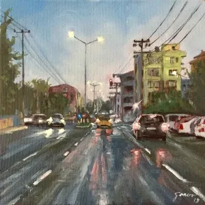 SONER CİVRİZOĞLU tarafından 2019 yılında 25x25 cm ölçülerinde Tuval üzeri yağlı boya tekniği ile yapılmıştır.