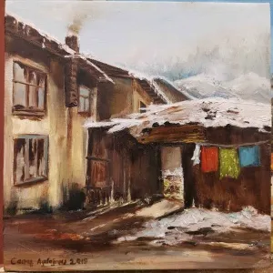 CANAN AYDOĞMUŞ tarafından 2019 yılında 25x25 cm ölçülerinde Tuval üzeri yağlı boya tekniği ile yapılmıştır.