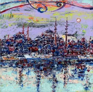 AHMET ŞİNASİ İŞLER tarafından 2015 yılında 25x25 cm ölçülerinde Tuval üzeri yağlı boya tekniği ile yapılmıştır.