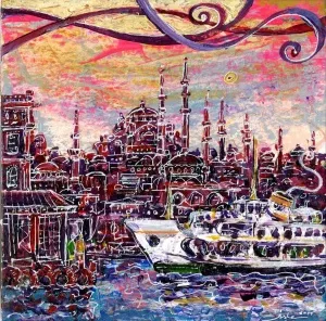 AHMET ŞİNASİ İŞLER tarafından 2015 yılında 25x25 cm ölçülerinde Tuval üzeri yağlı boya tekniği ile yapılmıştır.