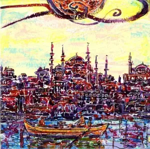 AHMET ŞİNASİ İŞLER tarafından 2015 yılında 25x25 cm ölçülerinde Tuval üzeri yağlı boya tekniği ile yapılmıştır.