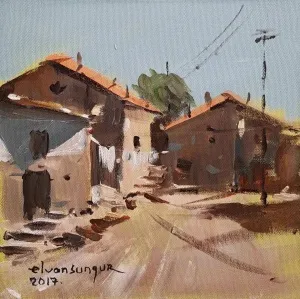 ELVAN SUNGUR tarafından 2017 yılında 25x25 cm ölçülerinde Tuval üzeri yağlı boya tekniği ile yapılmıştır.