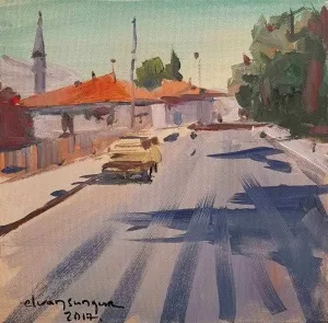 ELVAN SUNGUR tarafından 2017 yılında 25x25 cm ölçülerinde Tuval üzeri yağlı boya tekniği ile yapılmıştır.